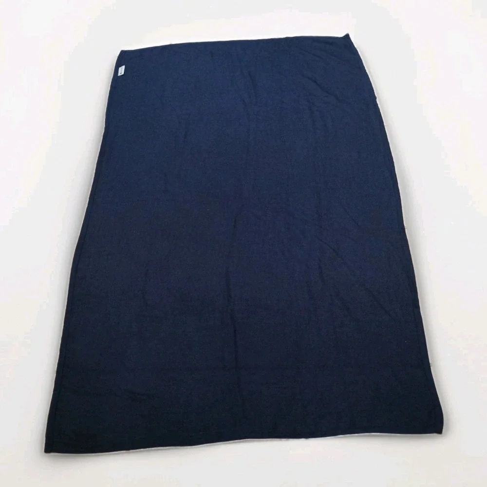 Y2K United Airlines Navy Blue Economy Inflight Travel Throw Blanket Poly 57x36